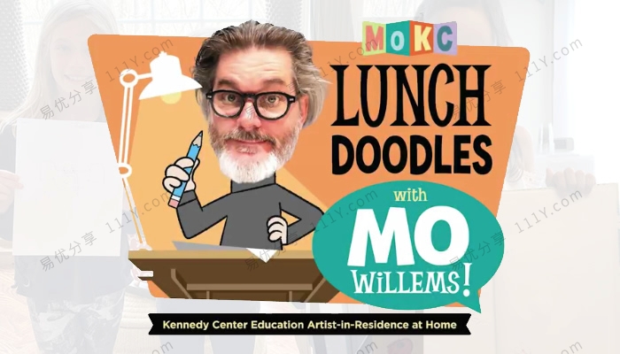 《LUNCH DOODLES with Mo Willems》小猪小象绘画美术课视频 百度网盘下载-学乐集
